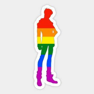 Gay Flag Lance McClain Sticker